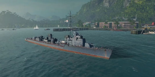 Эсминец огневой в World of warships