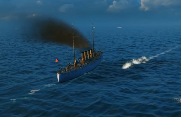 Маневр ухода от торпед в World of warships выполнен удачно