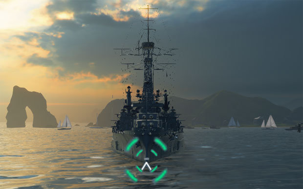 Куда целиться бронебойным снарядом в World of warships если корабль повернут к вам носом