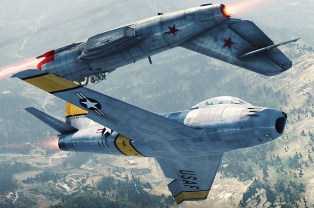 Миг-15 и F-86 Sabre лучшие реактивные самолеты в War Thunder