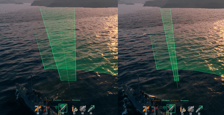 Изменяйте размер веера пуска торпед в World of warships
