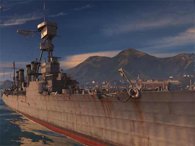 Орудия главного калибра на крейсере Фених в World of warships