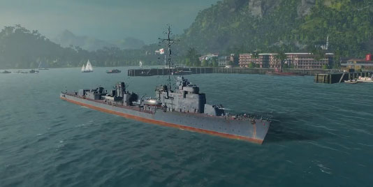Эсминец огневой в World of warships Эсминец огневой в World of warships