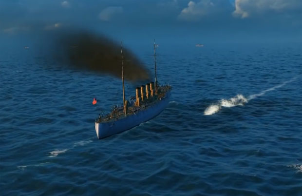 Маневр ухода от торпед в World of warships выполнен удачно Маневр ухода от торпед в World of warships выполнен удачно