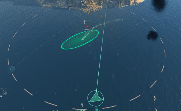 Область атаки бомбардировщиков в World of warships Область атаки бомбардировщиков в World of warships