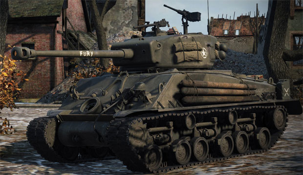 Танк M4A3E8 Sherman Fury в World of tanks Танк M4A3E8 Sherman Fury в World of tanks